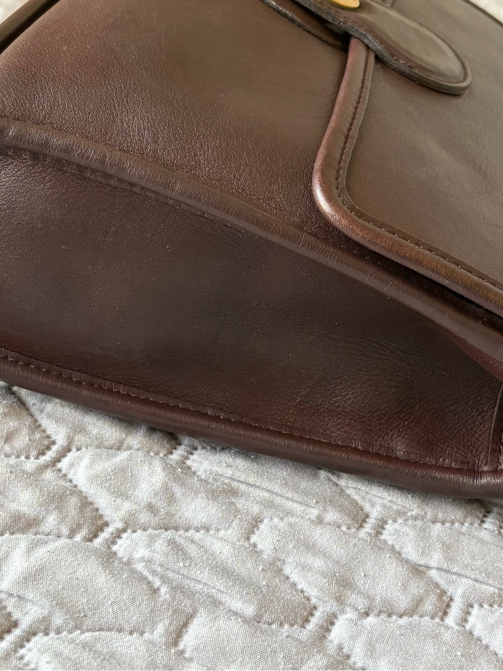Vintage Coach Willis Mahogany Brown Leather Crossbody Satchel Crossbody - Picture 8 of 16